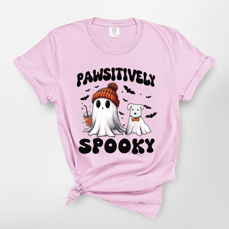 Cute Ghost Dog T-Shirt For Dog Lovers Comfort Colors - Pawarts