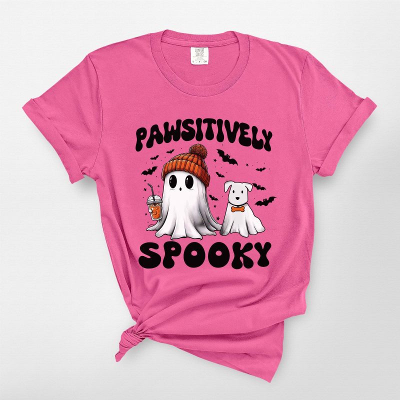 Cute Ghost Dog T-Shirt For Dog Lovers Comfort Colors - Pawarts