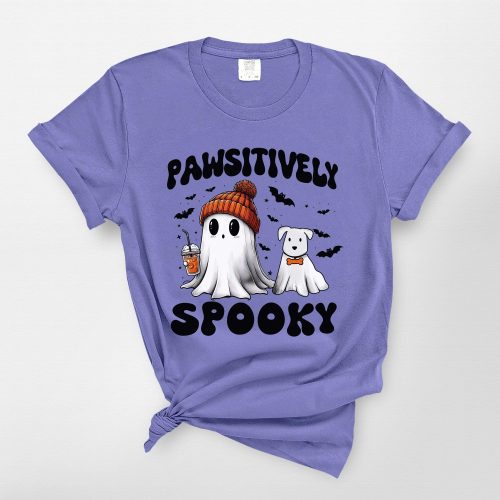 Cute Ghost Dog T-Shirt For Dog Lovers Comfort Colors - Pawarts