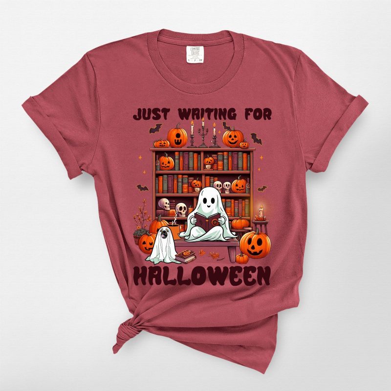 Dog Ghost Reading Book T-Shirt For Dog Lovers Comfort Colors - Pawarts