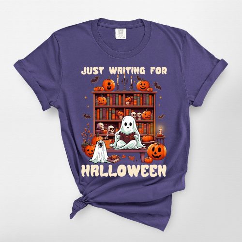 Dog Ghost Reading Book T-Shirt For Dog Lovers Comfort Colors - Pawarts