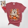 Customized Ghost Dog In Flora T-Shirt For Dog Moms Comfort Colors - Pawarts