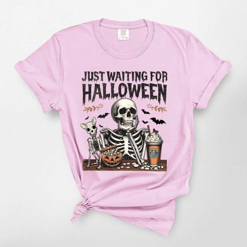 demo 09 - Funny Dog Skeleton T-Shirt For Dog Lovers Comfort Colors For Halloween (Copy) - Pawarts