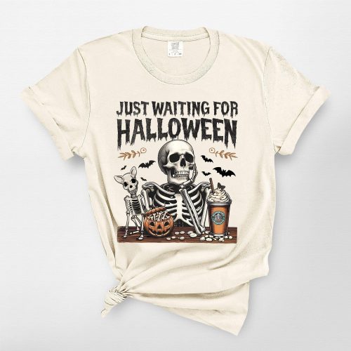 demo 09 - Funny Dog Skeleton T-Shirt For Dog Lovers Comfort Colors For Halloween (Copy) - Pawarts