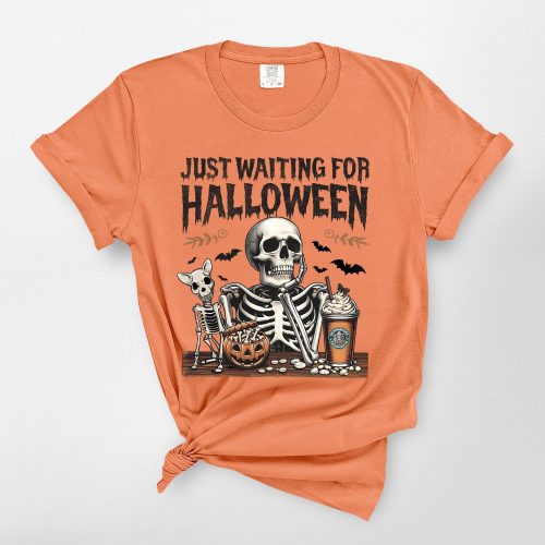 demo 09 - Funny Dog Skeleton T-Shirt For Dog Lovers Comfort Colors For Halloween (Copy) - Pawarts