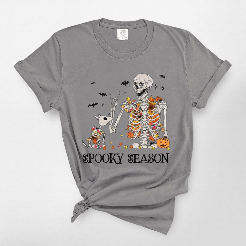 Funny Skeleton Dog In Custom T-Shirt For Dog Lovers Comfort Colors - Pawarts