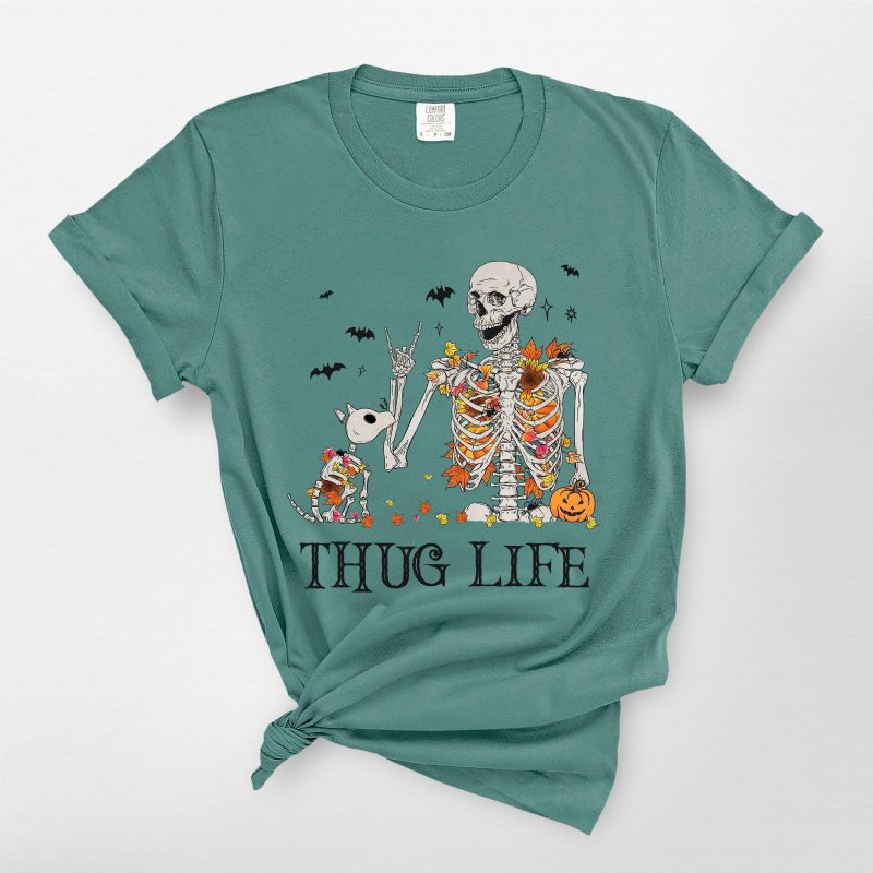 Funny Skeleton Dog In Custom T-Shirt For Dog Lovers Comfort Colors - Pawarts