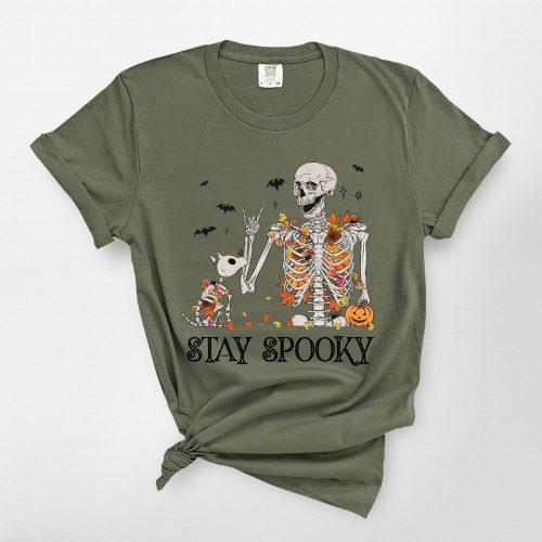 Funny Skeleton Dog In Custom T-Shirt For Dog Lovers Comfort Colors - Pawarts