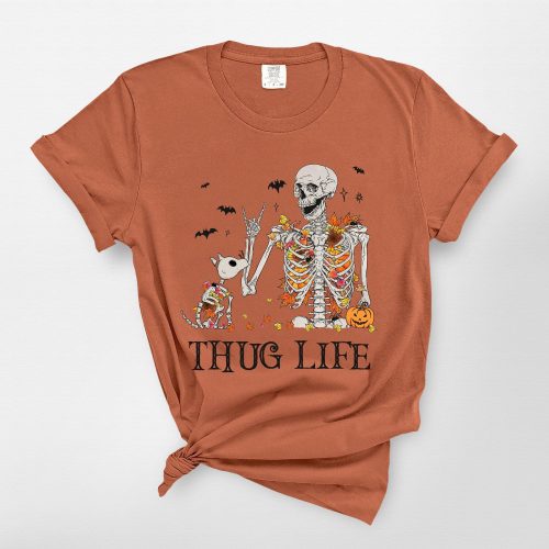 Funny Skeleton Dog In Custom T-Shirt For Dog Lovers Comfort Colors - Pawarts