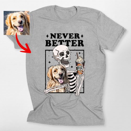 Customized Dog Skeleton T-Shirt For Dog Owners, Bella Canvas Tee - Pawarts