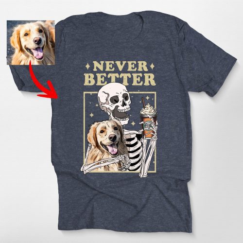 Customized Dog Skeleton T-Shirt For Dog Owners, Bella Canvas Tee - Pawarts