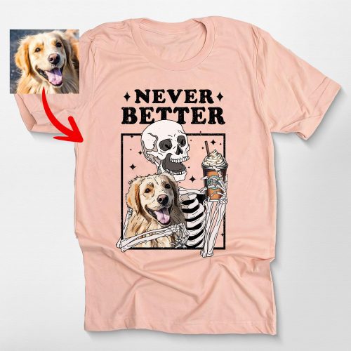 Customized Dog Skeleton T-Shirt For Dog Owners, Bella Canvas Tee - Pawarts