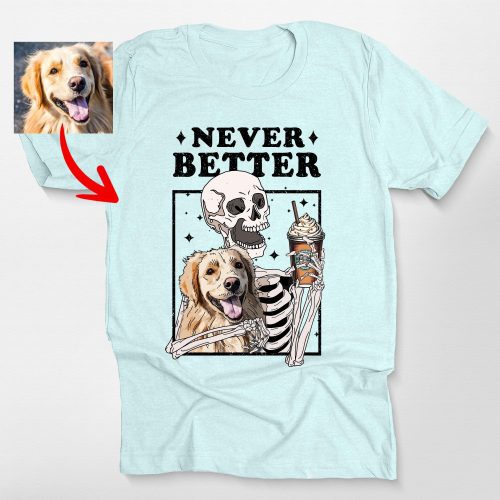 Customized Dog Skeleton T-Shirt For Dog Owners, Bella Canvas Tee - Pawarts