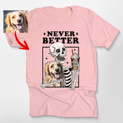 Customized Dog Skeleton T-Shirt For Dog Owners, Bella Canvas Tee - Pawarts