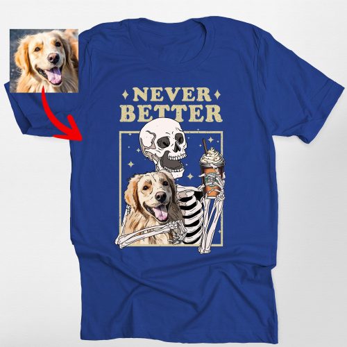 Customized Dog Skeleton T-Shirt For Dog Owners, Bella Canvas Tee - Pawarts