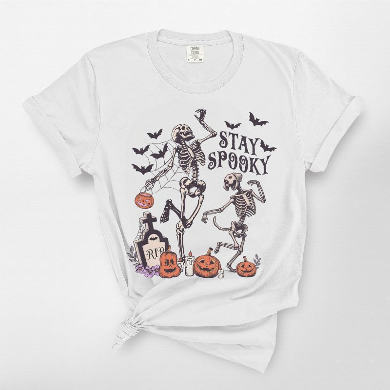 Funny Dancing Skeleton Dog Comfort Colors T-Shirt For Dog Lovers - Pawarts