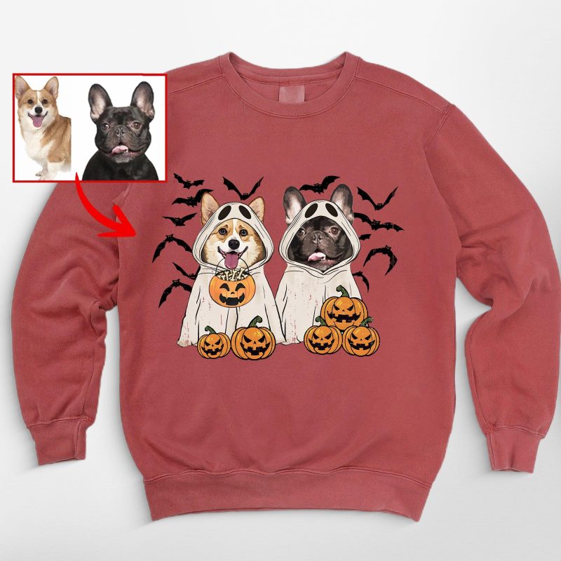 Customized Dog Ghost Comfort Colors Sweatshirt For Dog Lovers - Pawarts