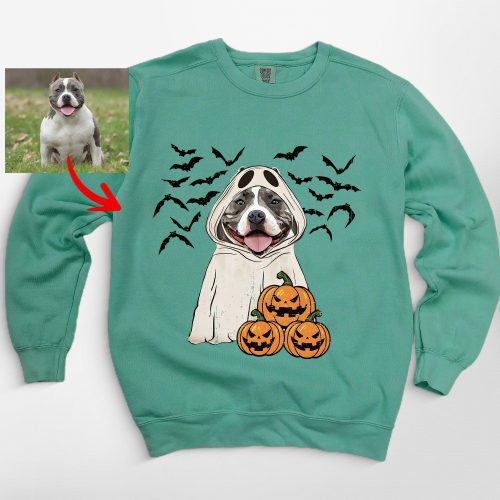 Customized Dog Ghost Comfort Colors Sweatshirt For Dog Lovers - Pawarts