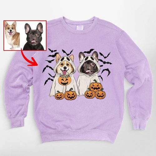 Customized Dog Ghost Comfort Colors Sweatshirt For Dog Lovers - Pawarts