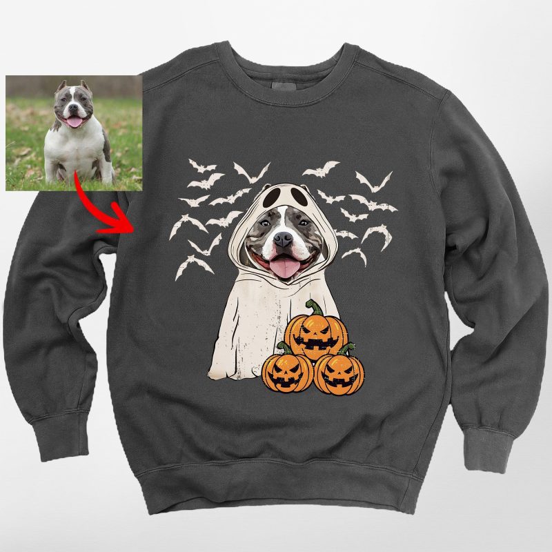 Customized Dog Ghost Comfort Colors Sweatshirt For Dog Lovers - Pawarts