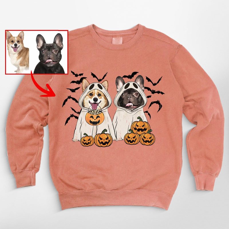 Customized Dog Ghost Comfort Colors Sweatshirt For Dog Lovers - Pawarts