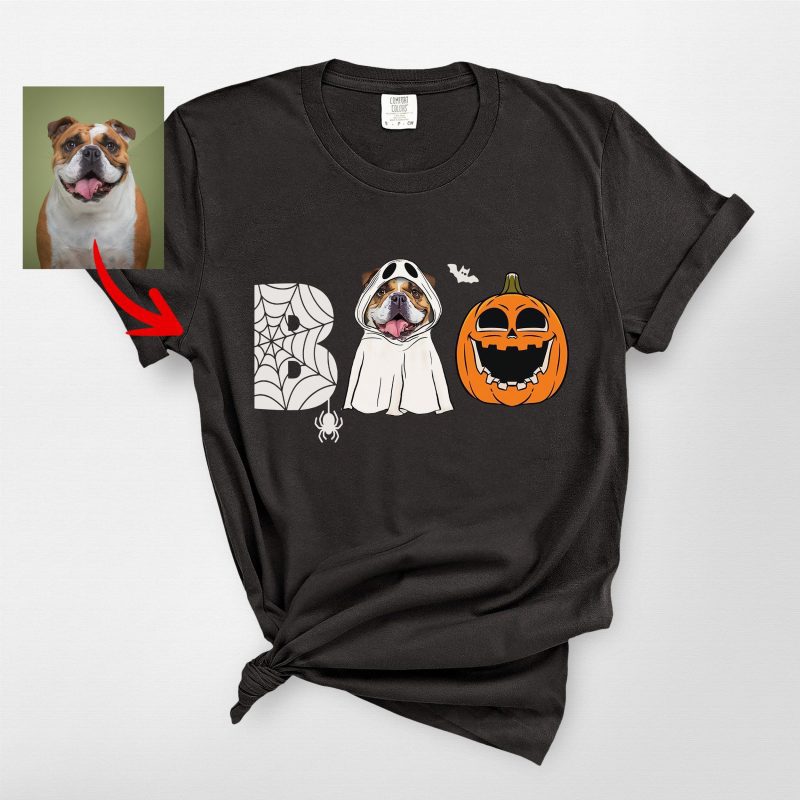 Custom Halloween Ghost In Boo T-Shirt For Dog Owners In Comfort Colors - Pawarts