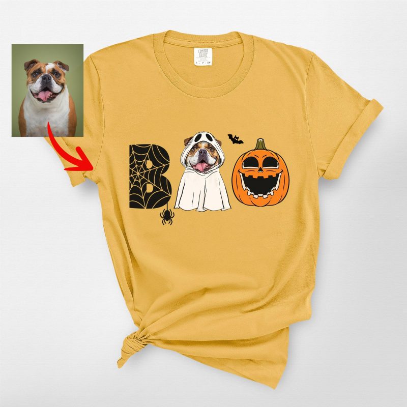 Custom Halloween Ghost In Boo T-Shirt For Dog Owners In Comfort Colors - Pawarts