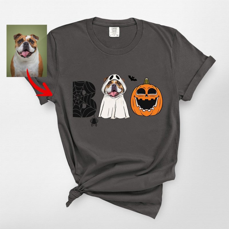 Custom Halloween Ghost In Boo T-Shirt For Dog Owners In Comfort Colors - Pawarts