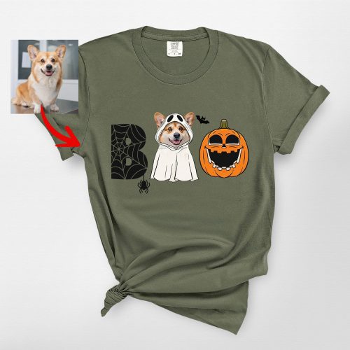 Custom Halloween Ghost In Boo T-Shirt For Dog Owners In Comfort Colors - Pawarts