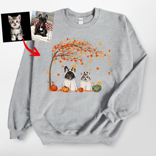 Customized Ghost Gildan Sweatshirt For Dog Lovers, Cute Fall Gifts - Pawarts