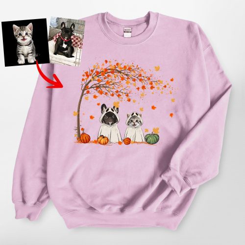 Customized Ghost Gildan Sweatshirt For Dog Lovers, Cute Fall Gifts - Pawarts