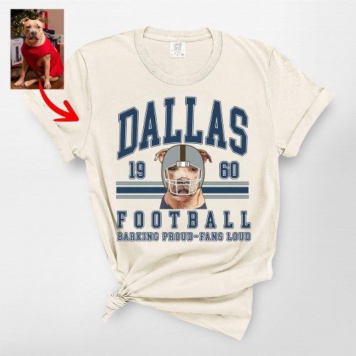 Vintage Football Fan Shirt For Dog Owners, Comfort Colors Tee - Pawarts