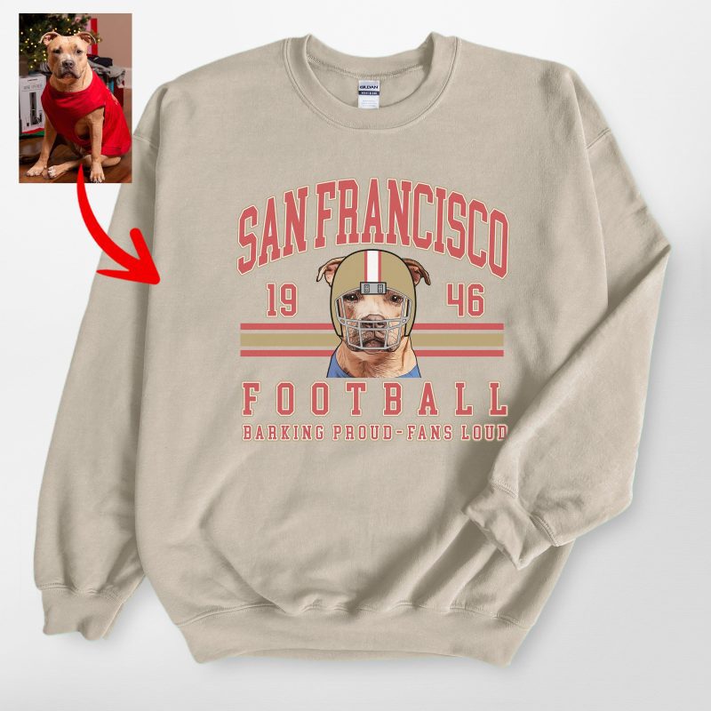 Vintage Football Gildan Sweatshirt For Dog Owners, American Football Fan Gift - Pawarts