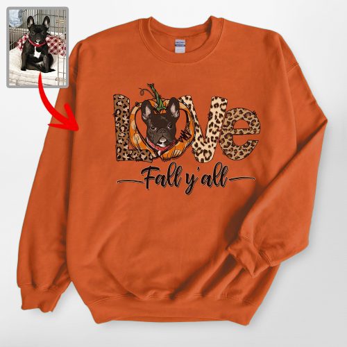 Customized Dog Fall Vibes Gildan Sweatshirt, Cute Pawtumn Vibes - Pawarts