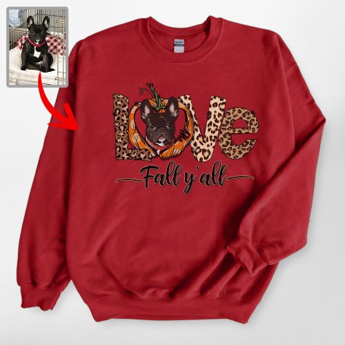 Customized Dog Fall Vibes Gildan Sweatshirt, Cute Pawtumn Vibes - Pawarts