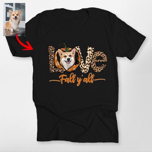 Customized Fall Vibes Bella Canvas T-Shirt for Dog Lovers - Pawarts