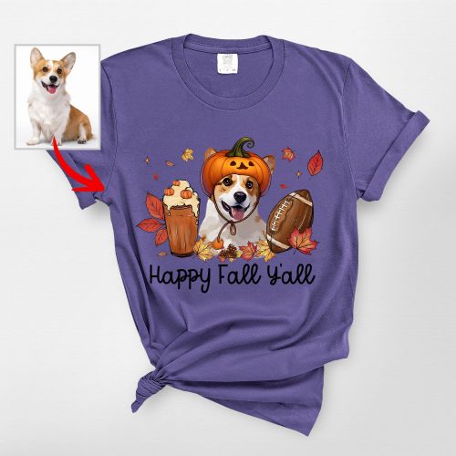 Happy Fall Yall Tshirt For Dog Owners, Thanksgiving Comfort Colors Tee - Pawarts