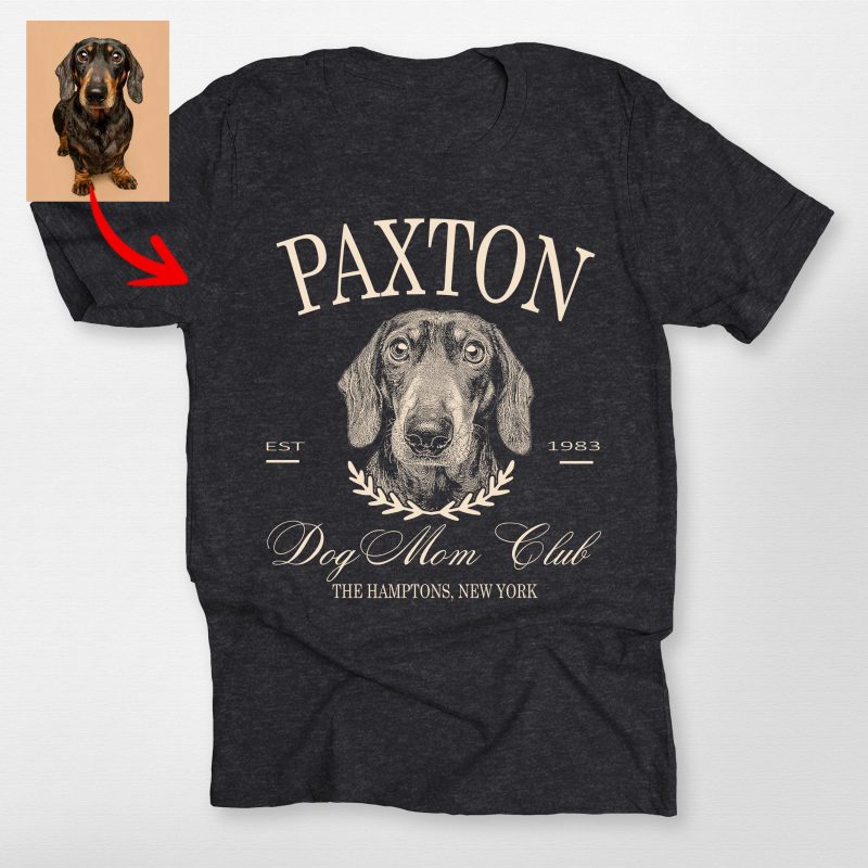 Custom Dog Mom Club Bella Canvas T-Shirt For Dog Owners - Pawarts