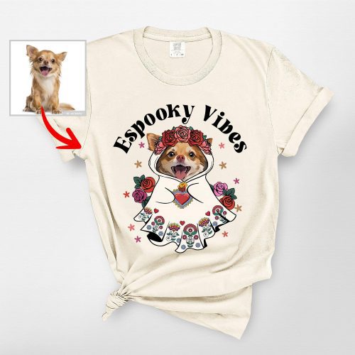 Cute Mexican Ghost T-Shirt For Dog Lovers, Halloween Comfort Colors Tee - Pawarts