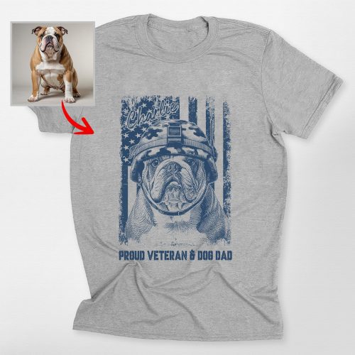 A Veteran's Life Bella Canvas T-Shirt For Dog Dad, Veterans Day Gift - Pawarts