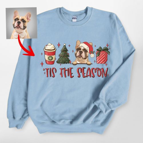 Tis The Season Christmas Gildan Sweatshirt, Cute Gifts for Dog Lovers - Pawarts