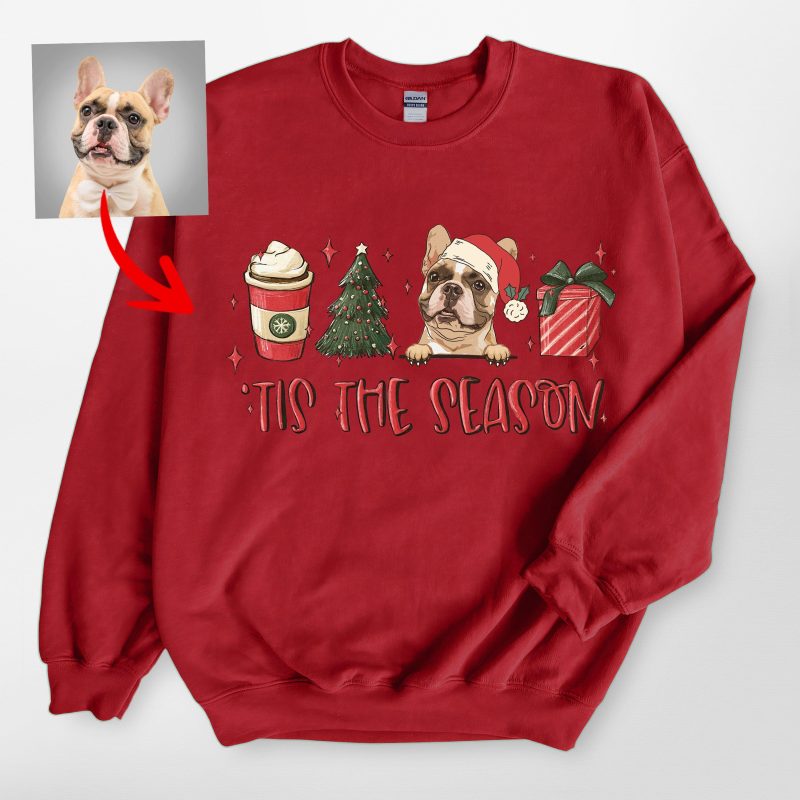 Tis The Season Christmas Gildan Sweatshirt, Cute Gifts for Dog Lovers - Pawarts