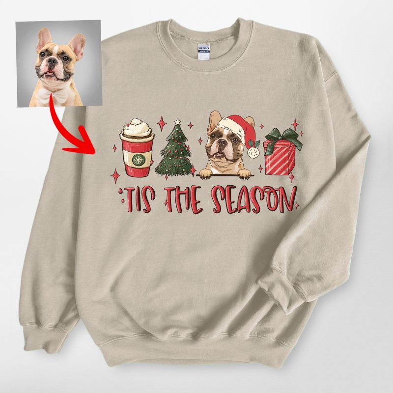 Tis The Season Christmas Gildan Sweatshirt, Cute Gifts for Dog Lovers - Pawarts