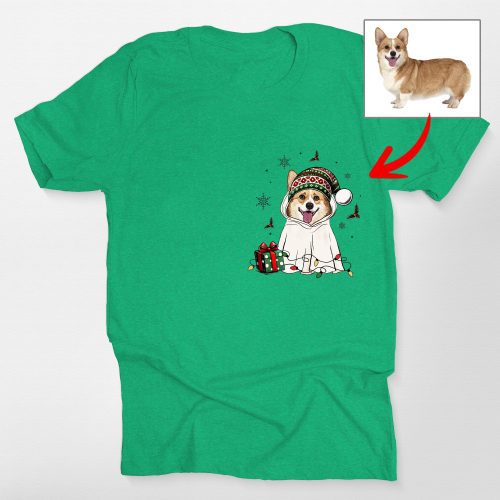 Cute Dog Ghost Christmas T-Shirt For Dog Lovers, Bella Canvas Tee - Pawarts