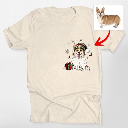 Cute Dog Ghost Christmas T-Shirt For Dog Lovers, Bella Canvas Tee - Pawarts