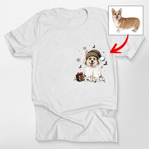 Cute Dog Ghost Christmas T-Shirt For Dog Lovers, Bella Canvas Tee - Pawarts