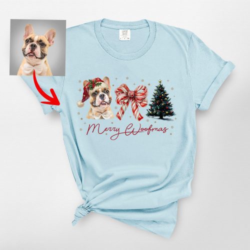 Retro Christmas Dog T-Shirt For Dog Owners, Cute Comfort Colors Tee - Pawarts