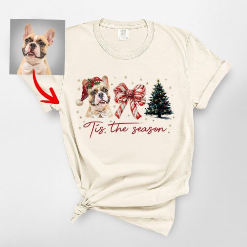 Retro Christmas Dog T-Shirt For Dog Owners, Cute Comfort Colors Tee - Pawarts