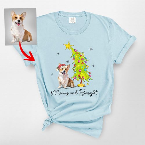 Custom Dog Christmas Tree Comfort Colors T-Shirt For Dog Lovers - Pawarts