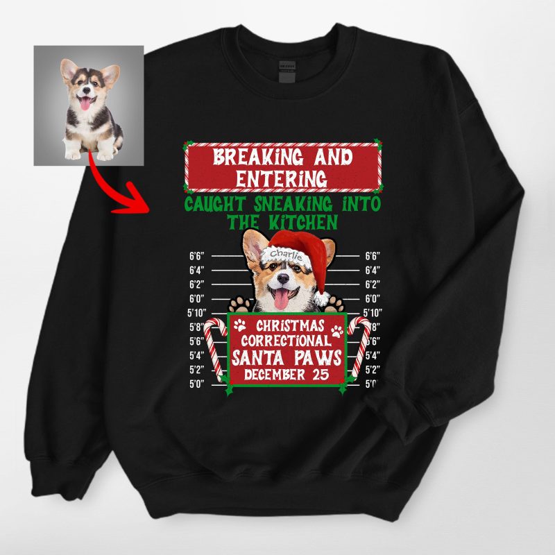 Funny Inmate Christmas Party Sweatshirt For Dog Owners, Gildan Sweatshirt - Pawarts